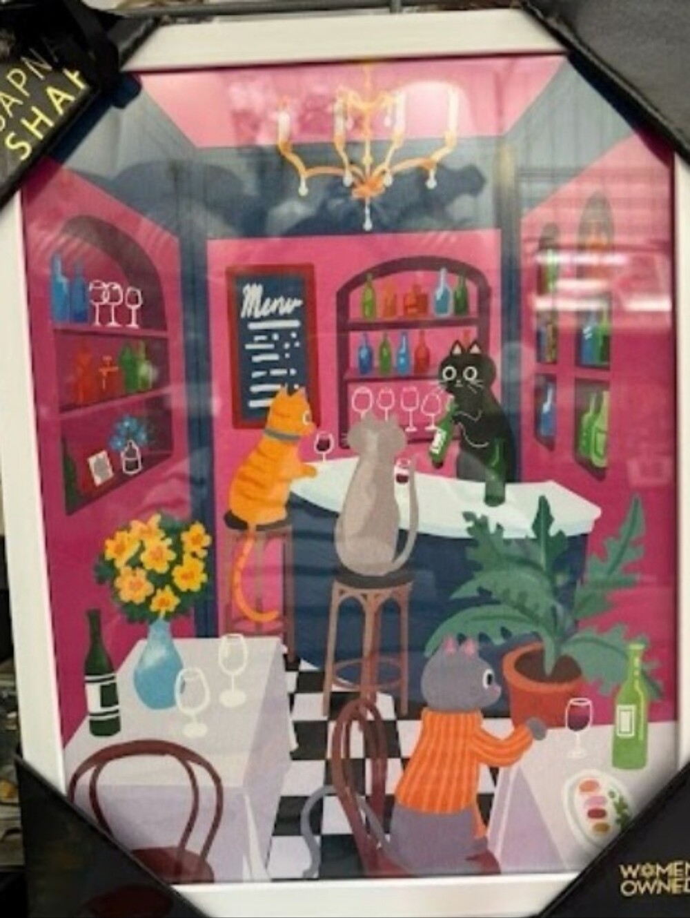 Sapna Shah Framed Cat Art Print